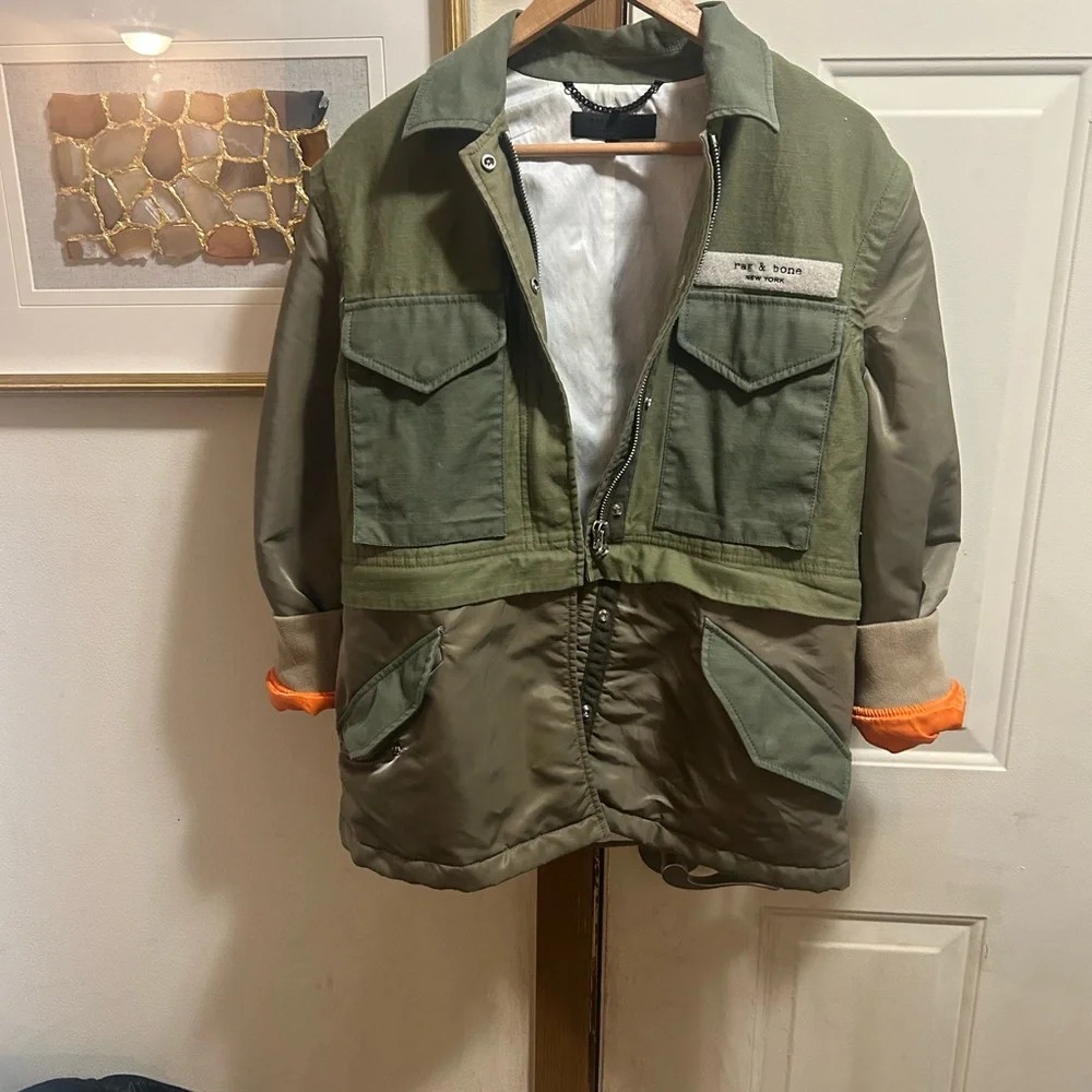 Rag & Bone Olive Modular Convertible (Vest) Field Jacket Size XS - Picture 2 of 10
